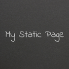 My Static Page icon