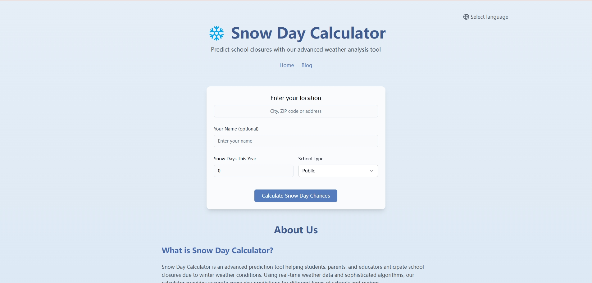 SnowDay Online