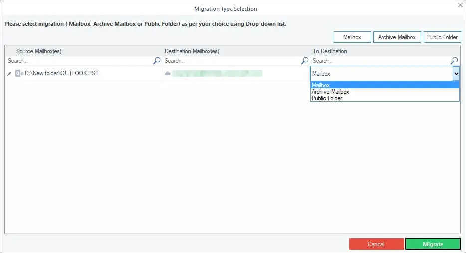 Kernel Import PST to Office 365