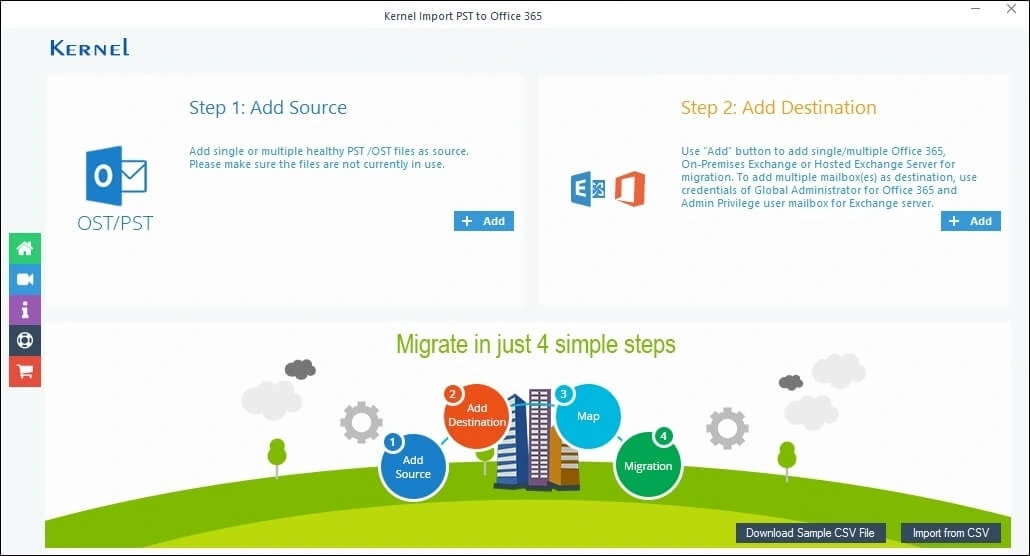 Kernel Import PST to Office 365