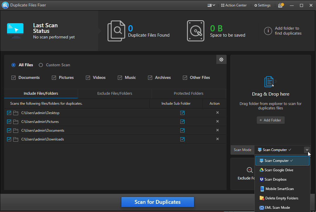 Duplicate Files Fixer screenshot