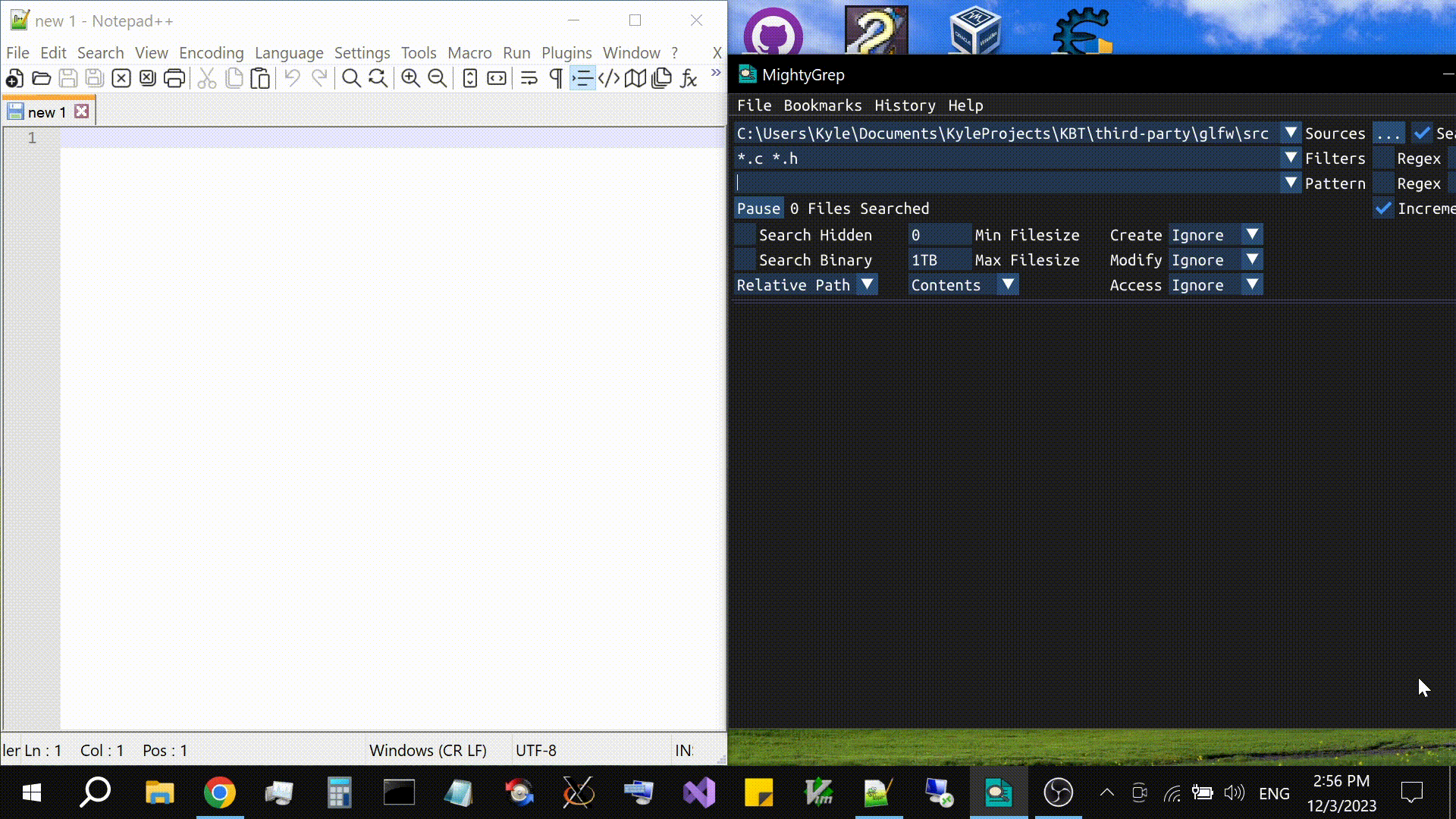 MightyGrep screenshot