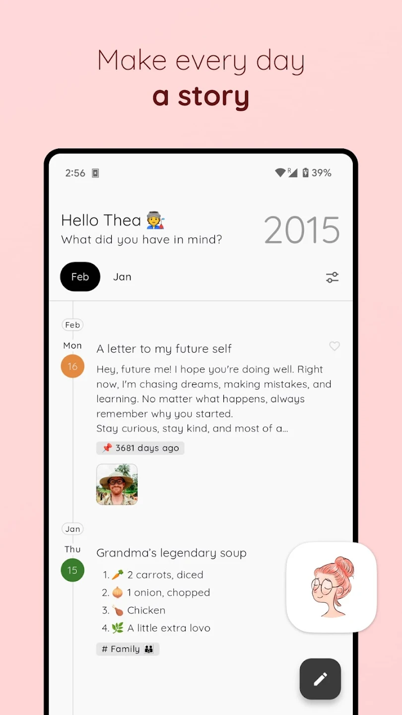 StoryPad - Timeline Diary screenshot