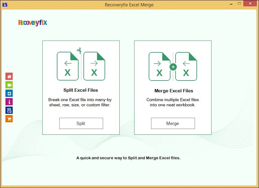 Recoveryfix Excel Merger