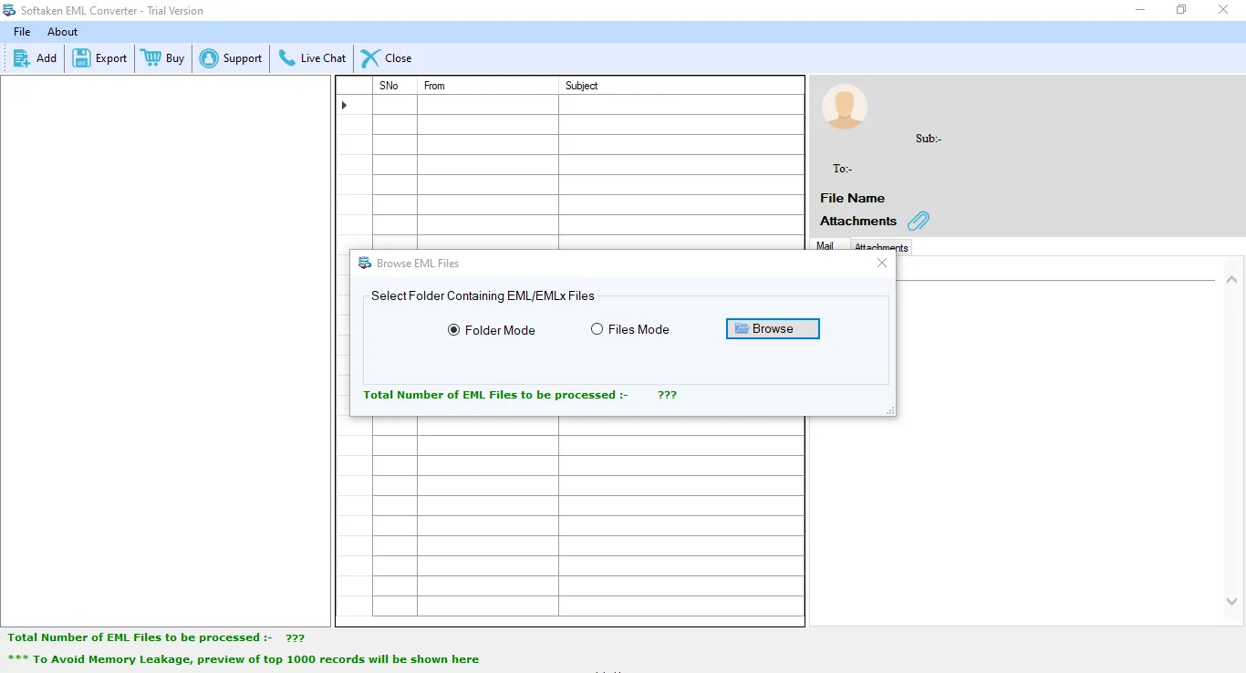 Softaken EML to PST Converter screenshot
