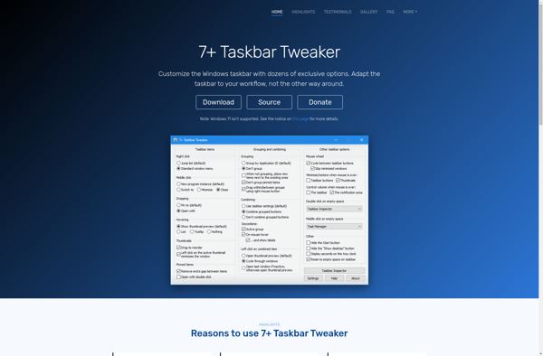 7+ Taskbar Tweaker image