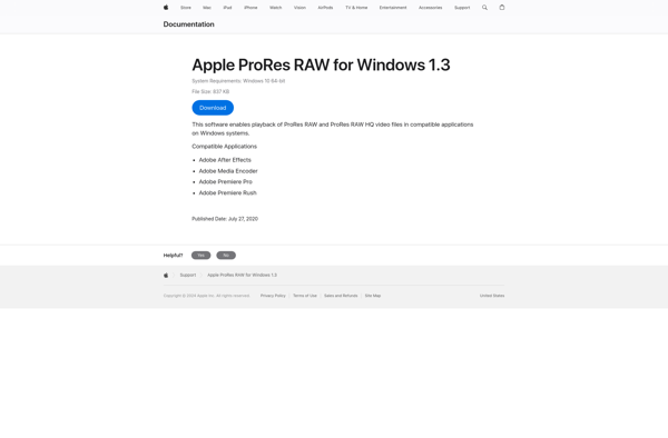 Apple ProRes RAW for Windows image