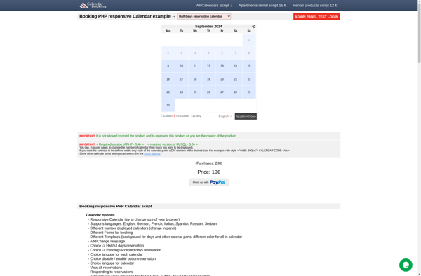 Availability Booking PHP Calendar image