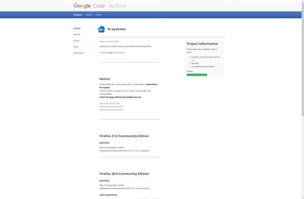 Ayakawa's Firefox Community Builds screenshot