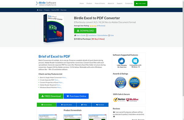 Birdie Excel to PDF Converter image