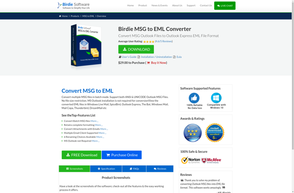 Birdie MSG to EML Converter