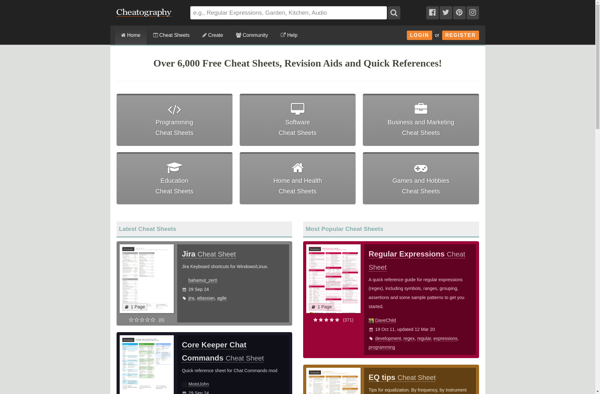 Cheatography screenshot