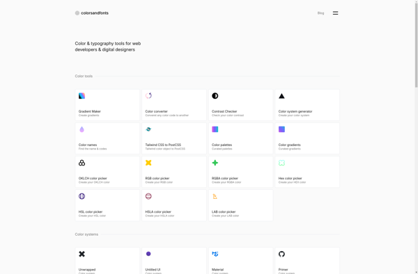 Colors &amp; Fonts screenshot