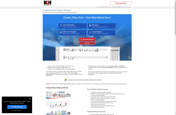 Crescendo Music Notation image