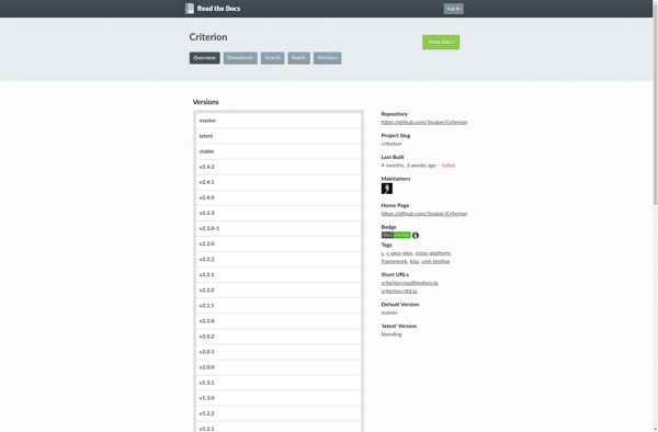 Criterion screenshot