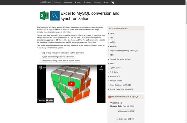 DBConvert for Excel and MySQL image