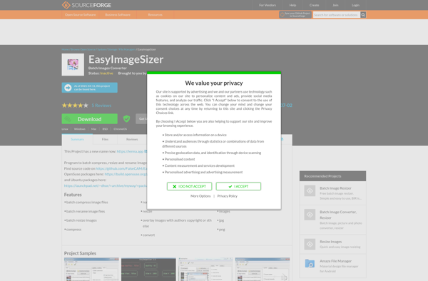 EasyImageSizer screenshot
