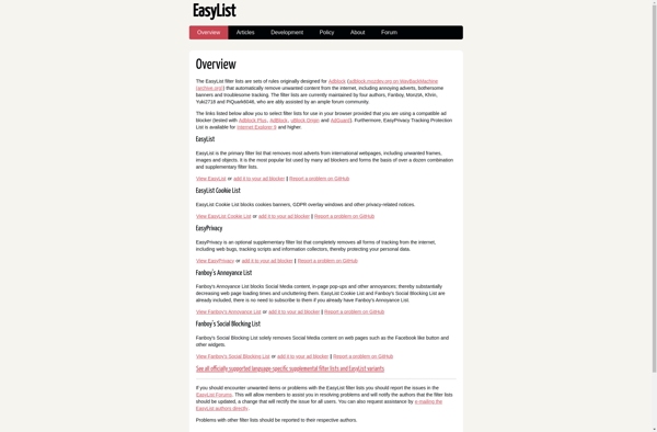 EasyList screenshot
