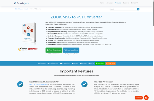 EmailsGuru MSG to PST Converter screenshot