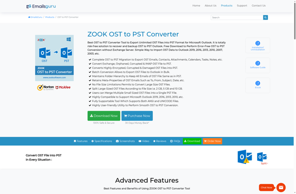 EmailsGuru OST to PST Converter screenshot