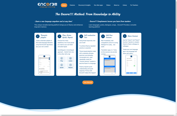 Encore!!! Language Learning screenshot