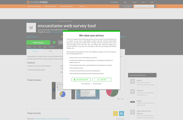 Encuestame Survey Open Source Tool screenshot