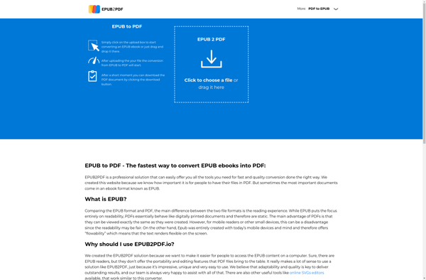 Epub 2 PDF  screenshot