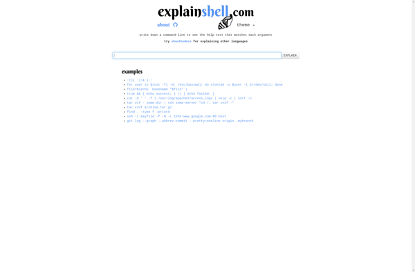 Explainshell image