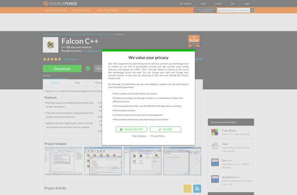 Falcon C++ IDE screenshot