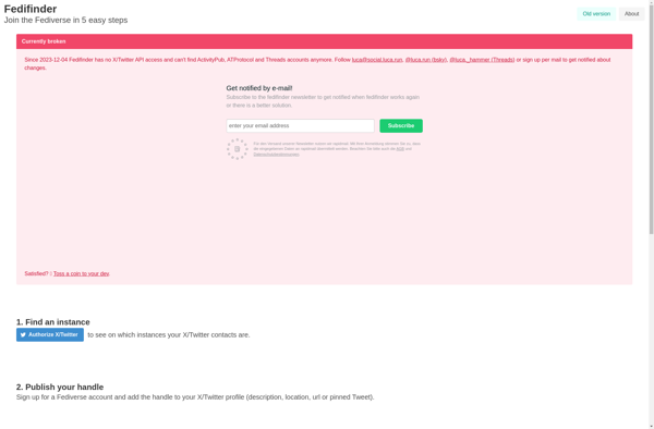 Fedifinder screenshot