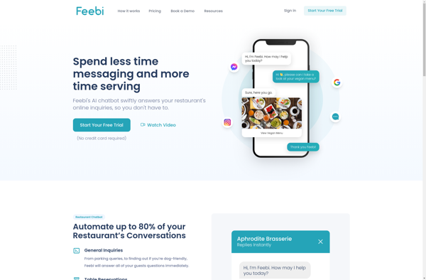 Feebi | Restaurant Chatbot screenshot