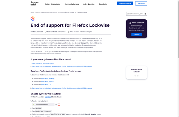 Firefox Lockwise screenshot