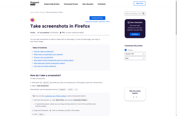 Firefox Screenshots image