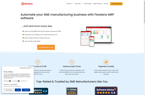 Flowlens Cloud MRP &amp; CRM screenshot