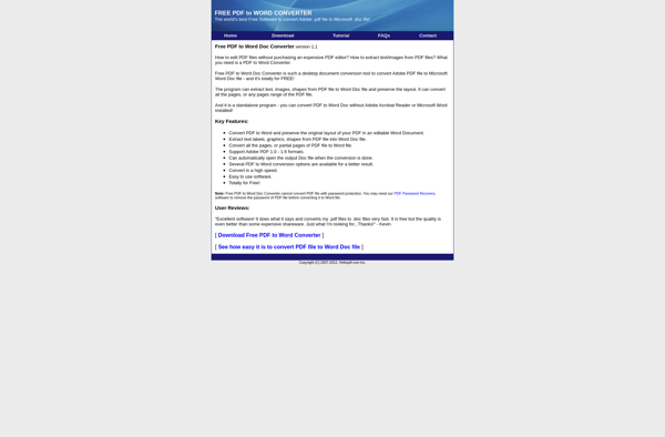 Free PDF to Word Doc Converter image