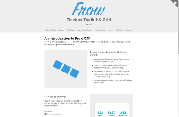 Frow (flex row) CSS Grid System image