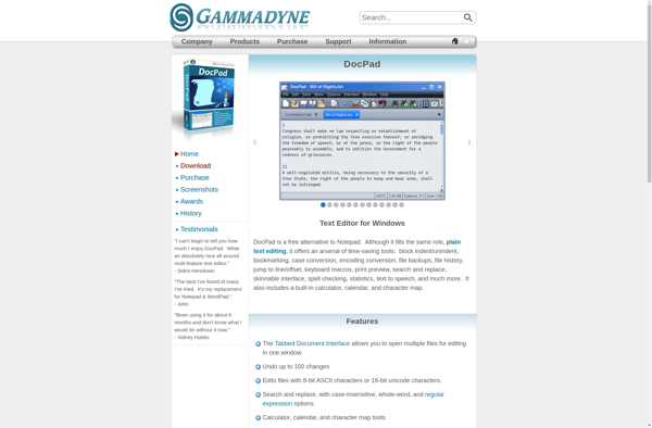 Gammadyne DocPad screenshot
