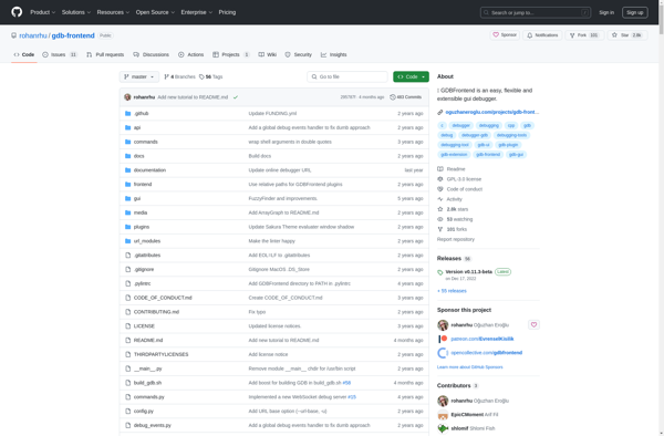 GDBFrontend screenshot