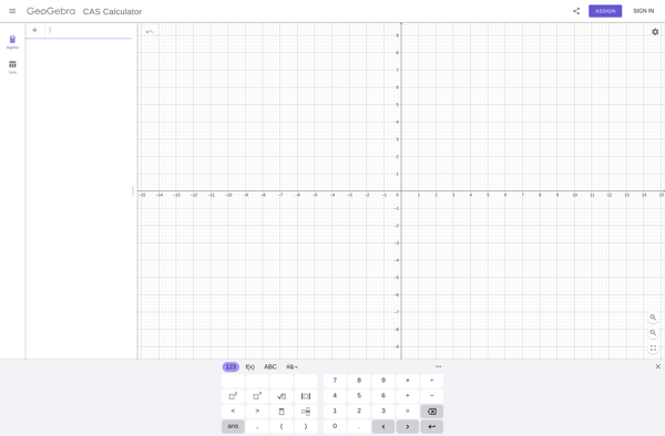 GeoGebra CAS Calculator image