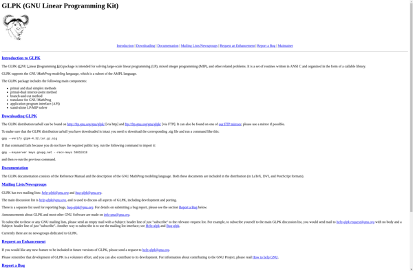GNU Linear Programming Kit screenshot