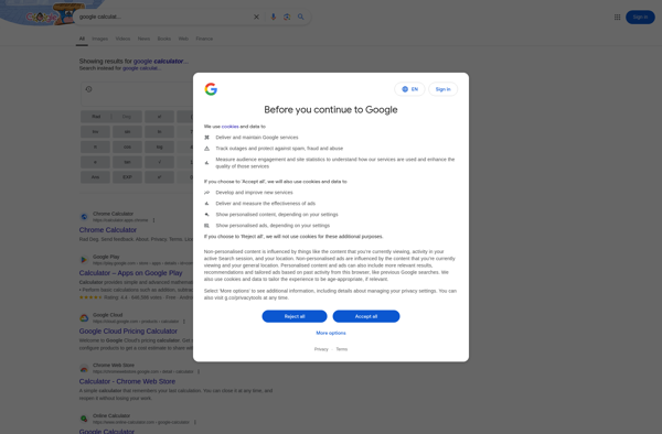Google Calculator image