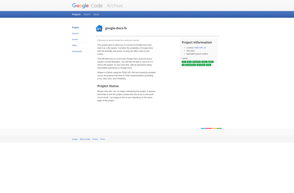 Google Docs Filesystem image