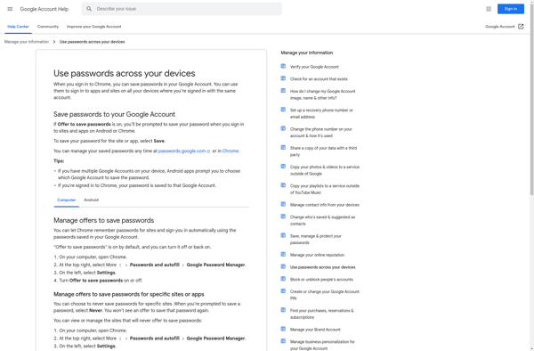Google Smart Lock screenshot