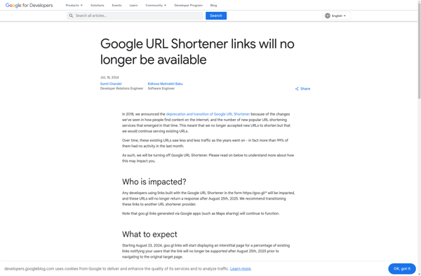 Google URL Shortener image