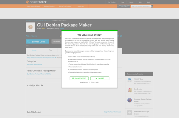 GUI Debian Package Maker image