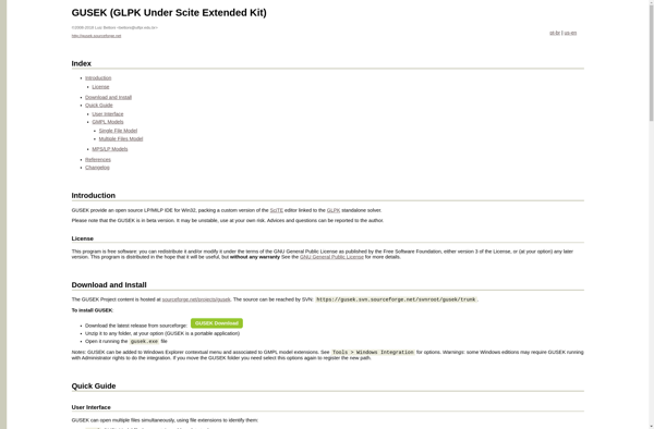 GUSEK (GLPK Under Scite Extended Kit) image