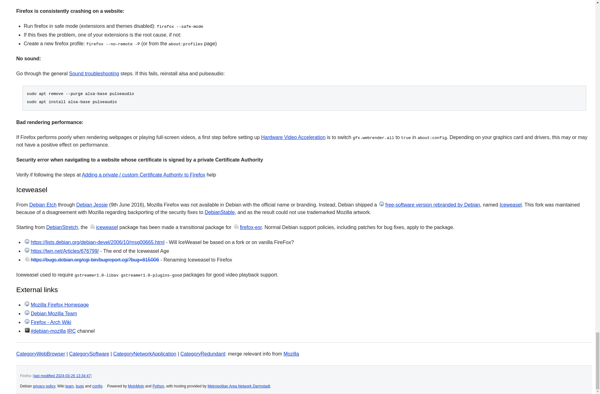 Iceweasel screenshot