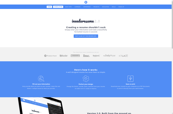 ineedaresume  screenshot