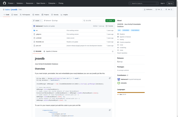 JNSEDB - Java NoSql Embeddable Database screenshot