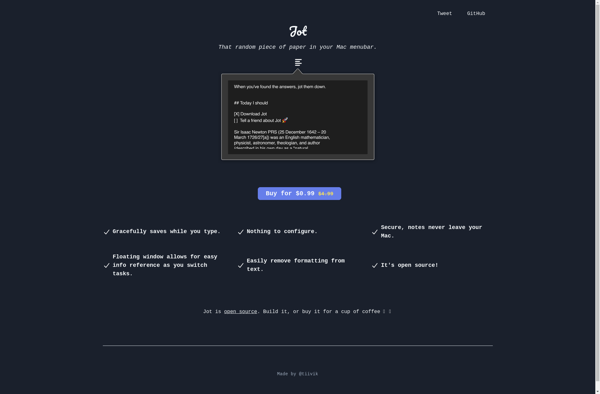Jot menubar notes image